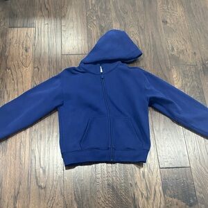 Aritzia Byron Blue cropped hoodie